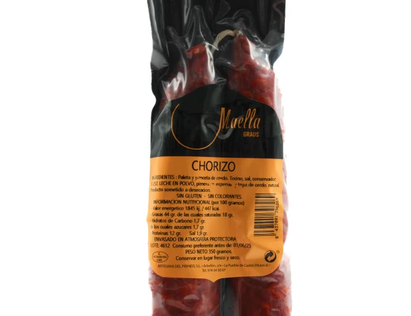 Chorizo Dulce Curado Casa Maella 350g - Imagen 2