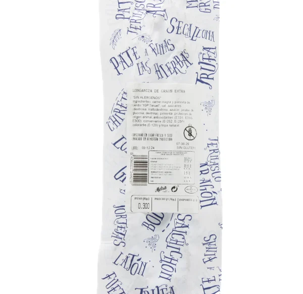 Longaniza de Graus Melsa Curada 300gr - Imagen 2