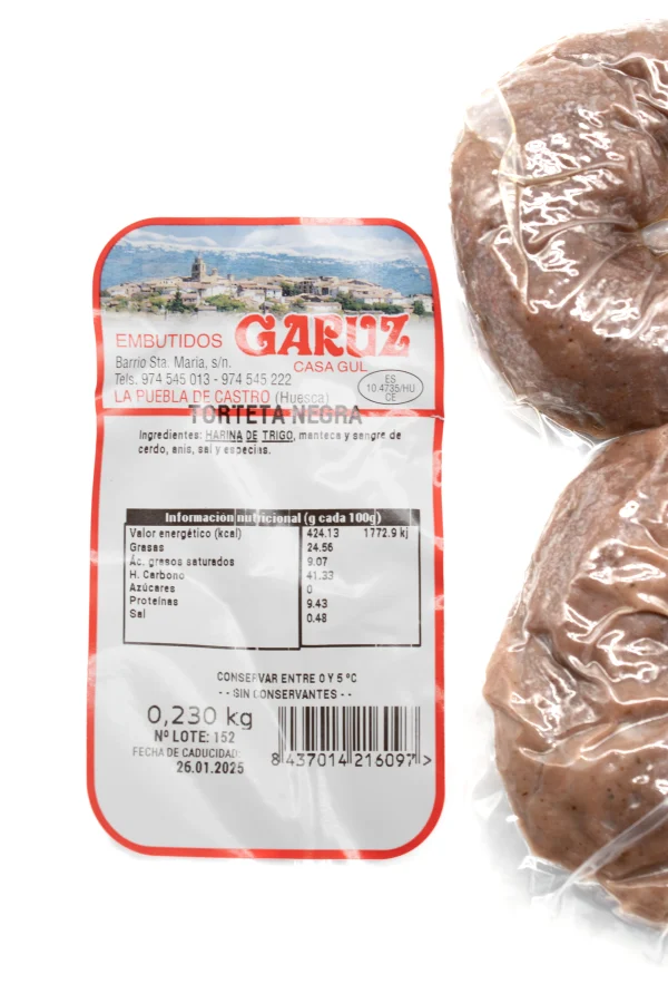 Torteta Negra Garuz 200g - Imagen 2