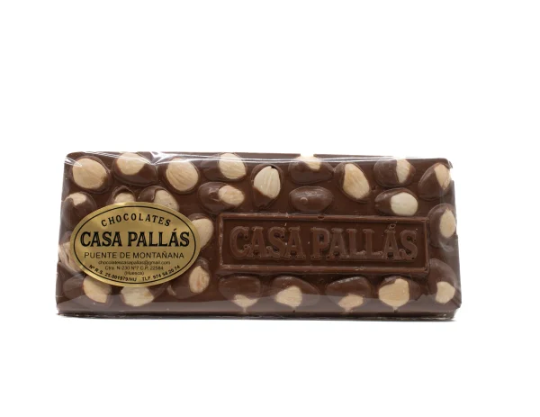 Tableta Chocolate con Leche y Almendras de Chocolates Pallás 225g
