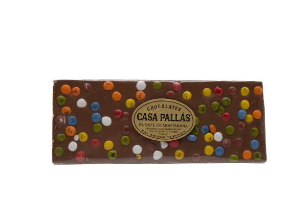 Tableta de Chocolate Leche de Colores de Chocolates Pallás 140g