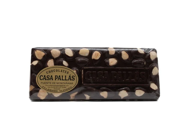Tableta Chocolate Negro y Almendras de Chocolates Pallás 225g