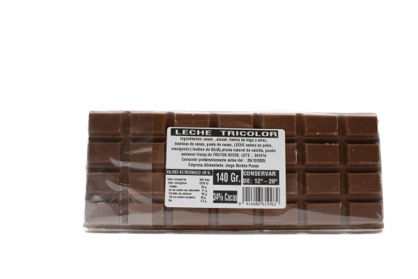 Tableta de Chocolate Tricolor de Chocolates Pallás 140g - Imagen 2