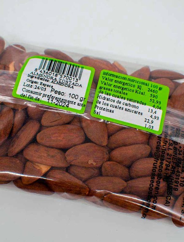 Almendras Tostada Largueta Borén 100gr - Imagen 2