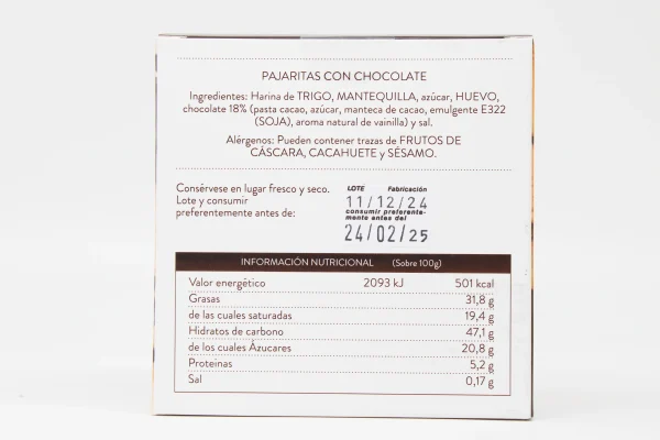Lluvia estrellas Pajaritas Chocolate LOA 225g - Imagen 2