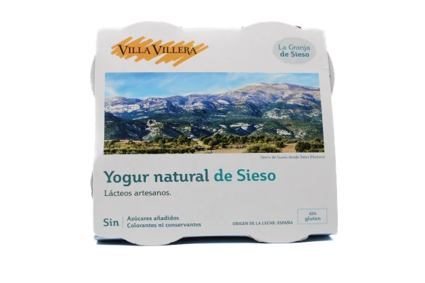 Yogur Natural de Sieso Villa Villera 4 x 125 gr