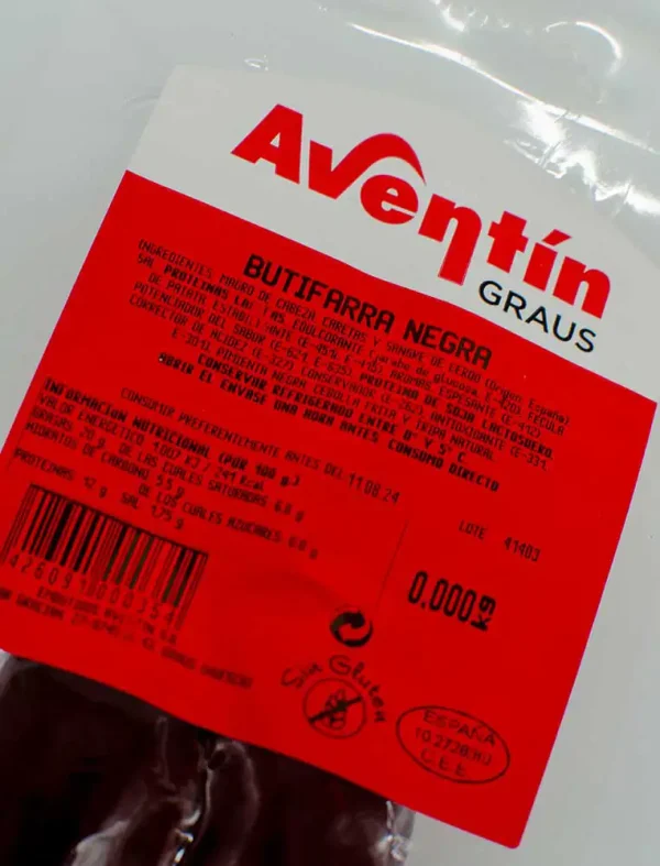 Butifarra Negra de Graus Aventín 250g - Imagen 2