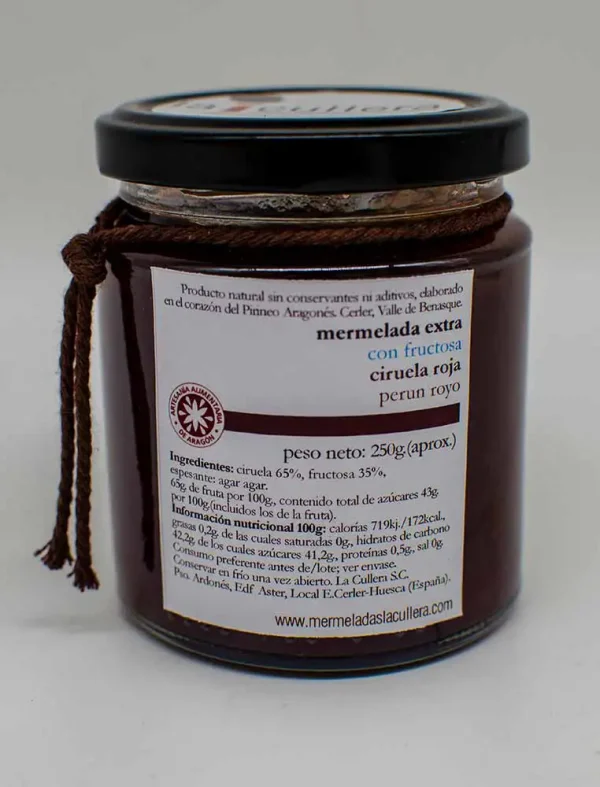 La Cullera Mermeladas de Ciruela Roja 250g - Imagen 2
