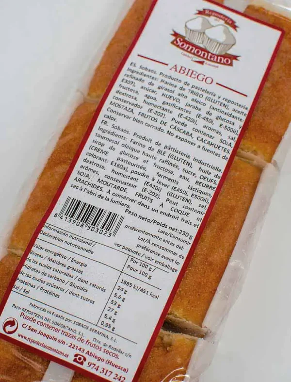 Sobaos Repostería del Somontano 230g - Imagen 2