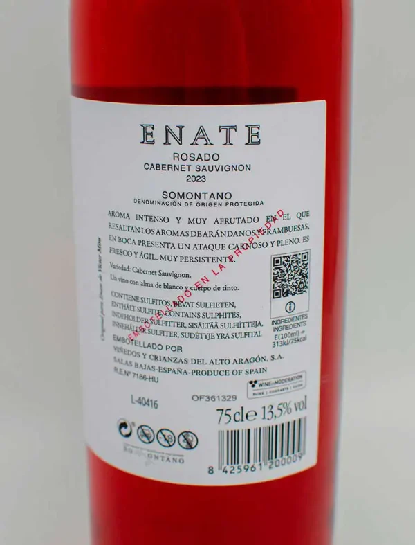 Vino Somontano Enate Rosado 75 cl - Imagen 3