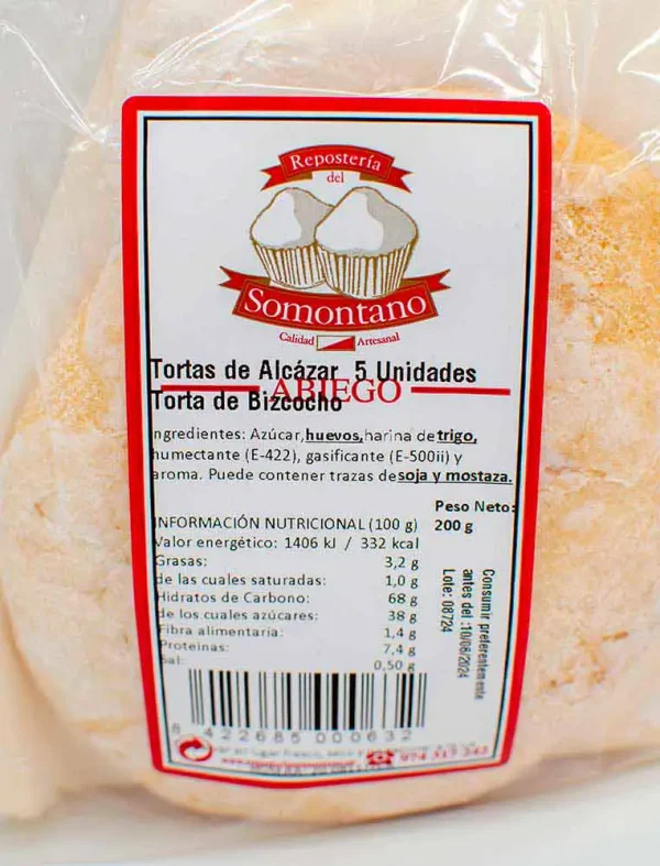 Tortas de Alcázar Repostería del Somontano 5uds - Imagen 2