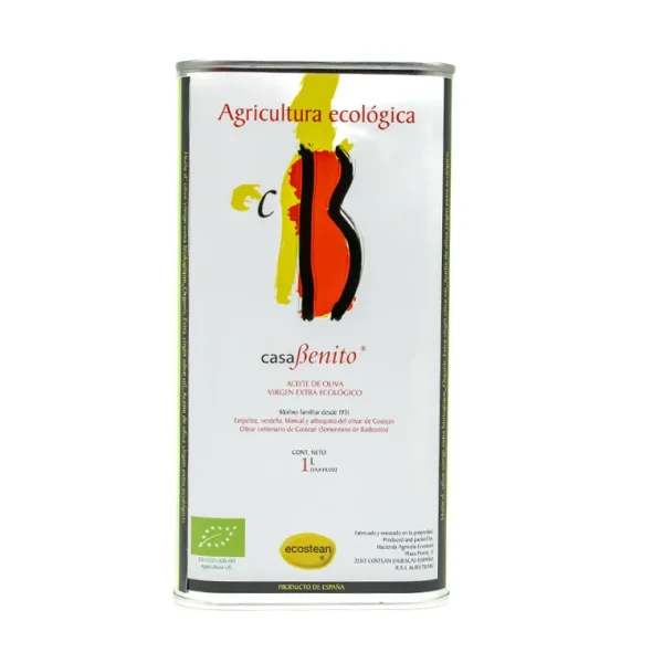Ecostean Casa Benito Aceite de Oliva Virgen Extra Ecológico 1 litro