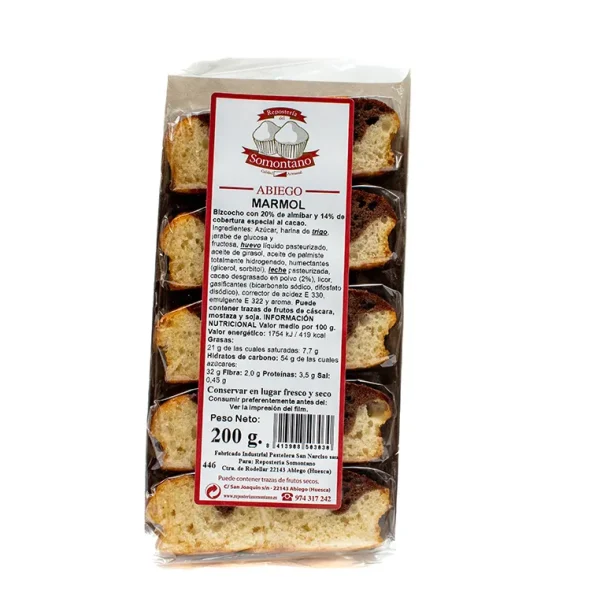 Bizcocho Marmolado Borracho Repostería del Somontano 200gr