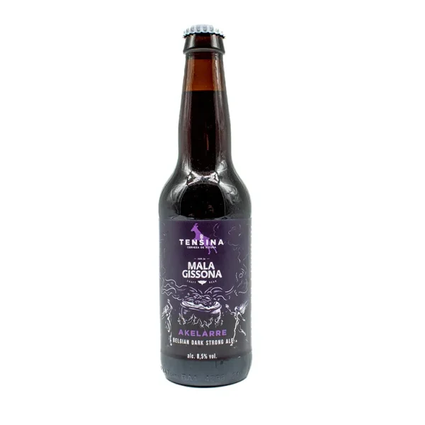 Cerveza Tensina Akelarre Mala Gissona botella 33 cl.