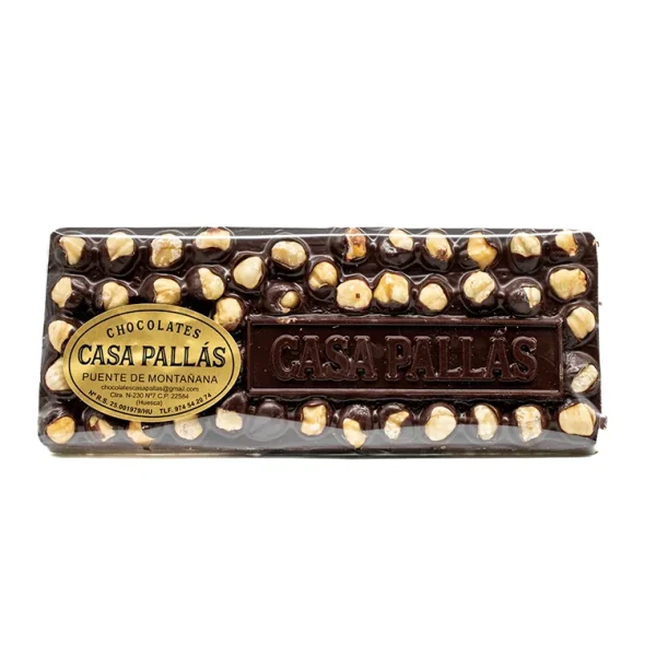 Tableta Chocolate Negro y Avellanas de Chocolates Pallás 225g