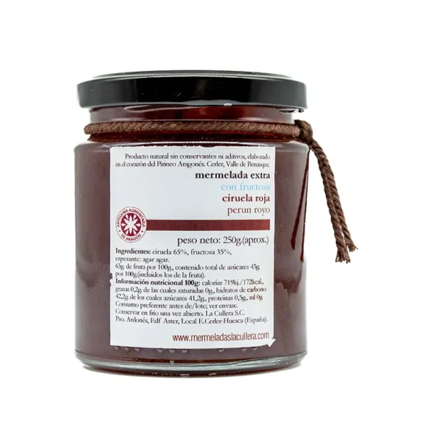 La Cullera Mermeladas de Ciruela Roja 250g