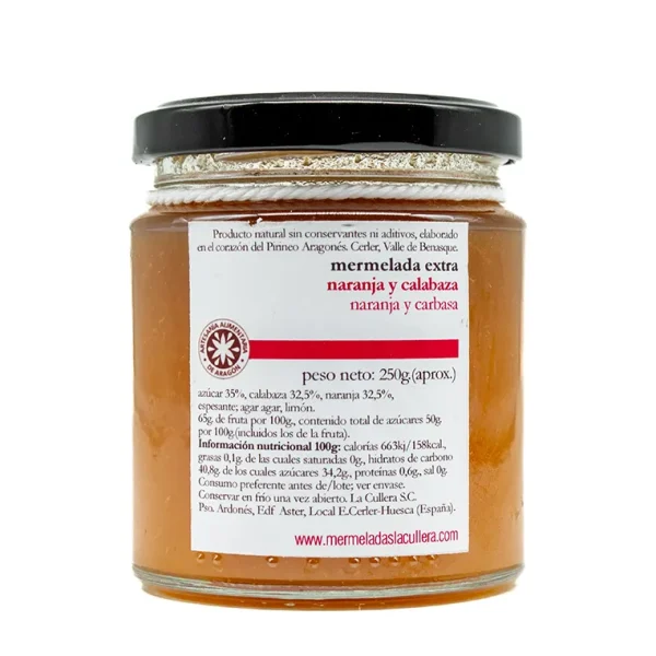 La Cullera Mermeladas de Naranja y Calabaza 250g