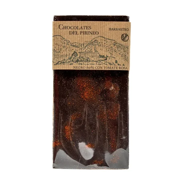Chocolate Negro 80% con Tomate Rosa