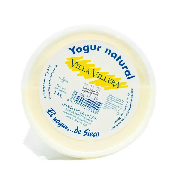 Yogur Natural de Sieso Villa Villera 1 Kg