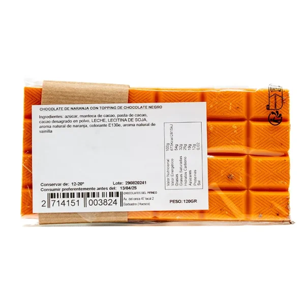 Chocolate con Naranja Chocolates del Pirineo - Imagen 2