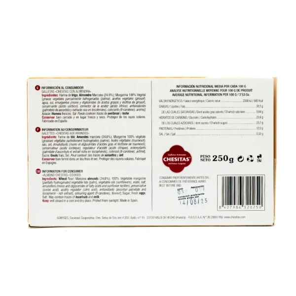 Galletas Chesitas con Almendra 250g - Imagen 2