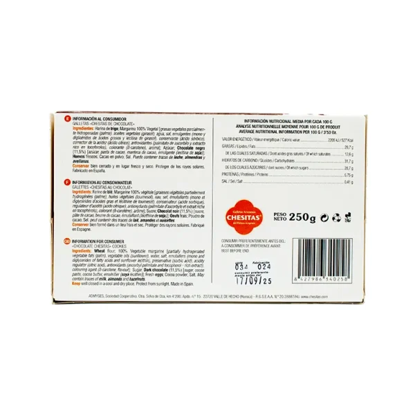 Galletas Chesitas de Chocolate 250g - Imagen 3