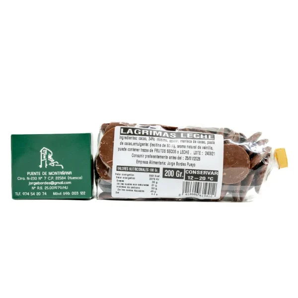 Chocolates Pallás Lágrimas de Chocolate con Leche 200g - Imagen 2