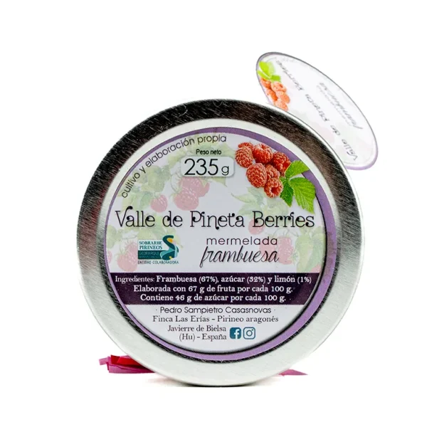 Mermelada de Frambuesa Valle de Pineta Berries 235g - Imagen 2
