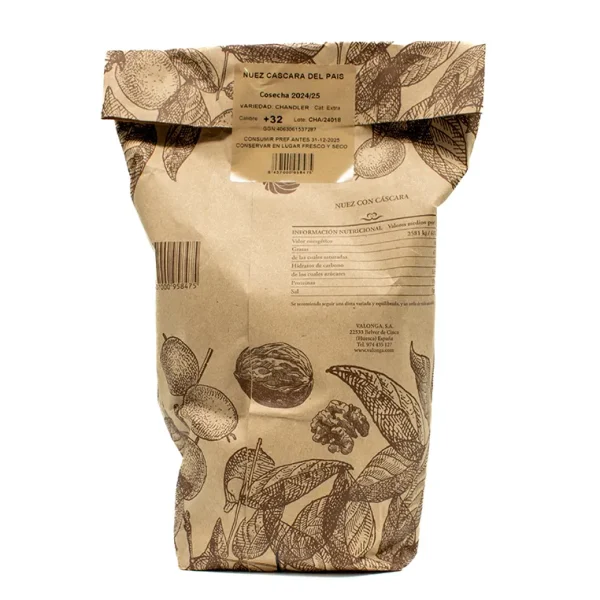 Nueces con cáscara Valonga bolsa 800 grs - Imagen 2