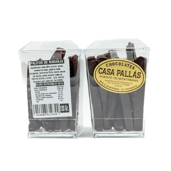 Palitos de Naranja de Chocolates Pallás 120g - Imagen 2