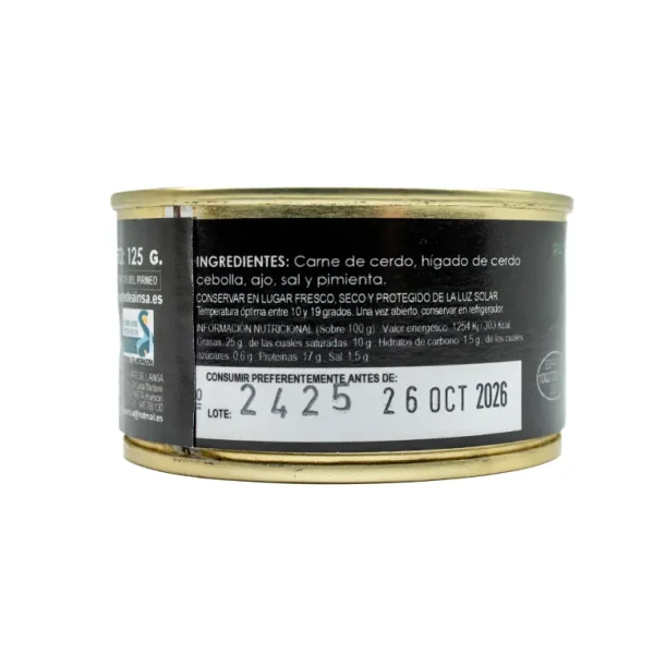 Paté de L'Ainsa de Campaña 125 gr (ideal para untar) - Imagen 2