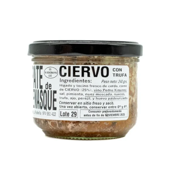 Paté de Benasque de Ciervo con Trufa 240g - Imagen 2