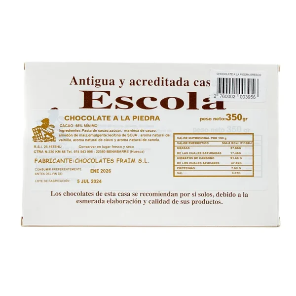 Chocholates Brescó Negro a la piedra 350g - Imagen 2