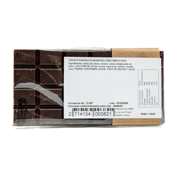 Chocolate Negro 80% con Tomate Rosa - Imagen 2