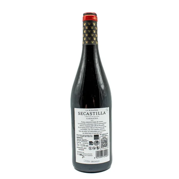 Vino Somontano La Miranda de Secastilla Garnacha Tinta 75cl - Imagen 2