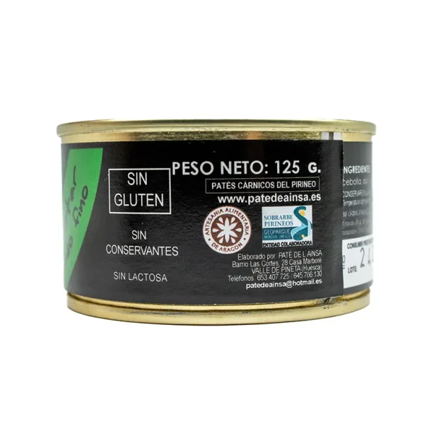 Paté de L'Ainsa de Campaña 125 gr (ideal para untar) - Imagen 3