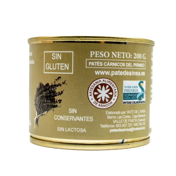 Paté de L'Ainsa Finas Hierbas 200 gr - Imagen 3