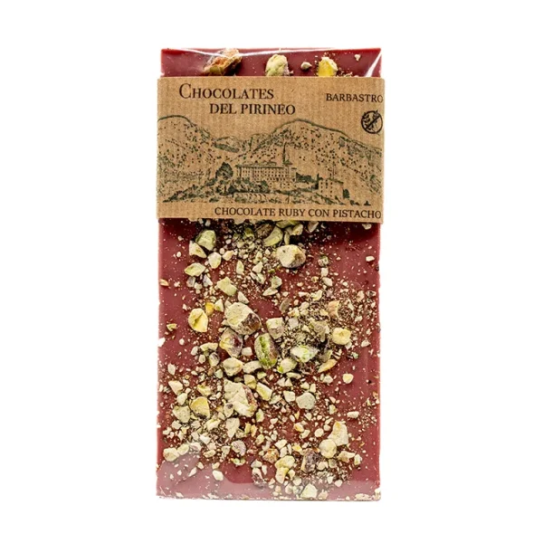 Chocolate Del Pirineo Ruby Con Pistachos