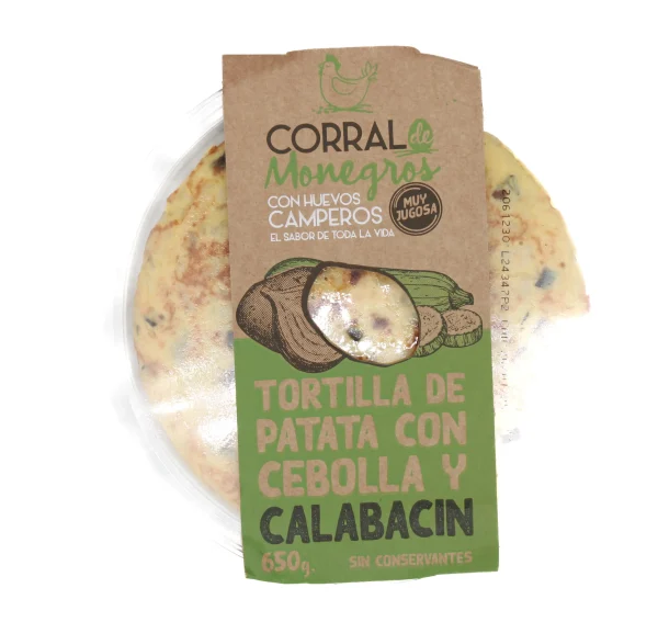 Tortilla Patata Con Calabacín Corral Monegros 650 Gramos