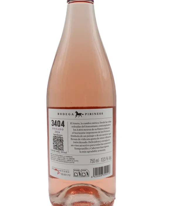Vino Somontano Pirineos 3404 Rosado 75 cl - Imagen 2